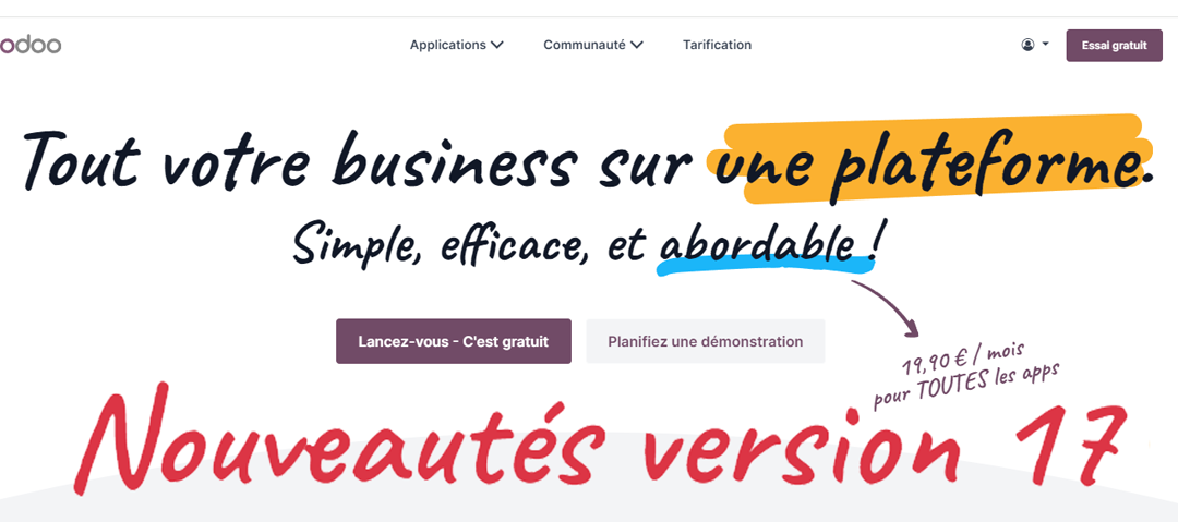 DĂ©couvrez les nouveautĂ©s Odoo 17 : une avancĂ©e majeure pour la gestion d’entreprise